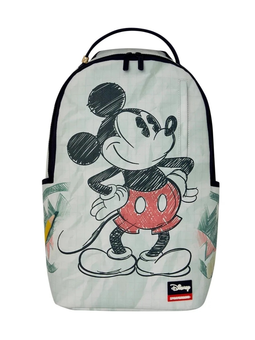 Sprayground Mickey Mouse Sketch Backpack - White, Black, Red